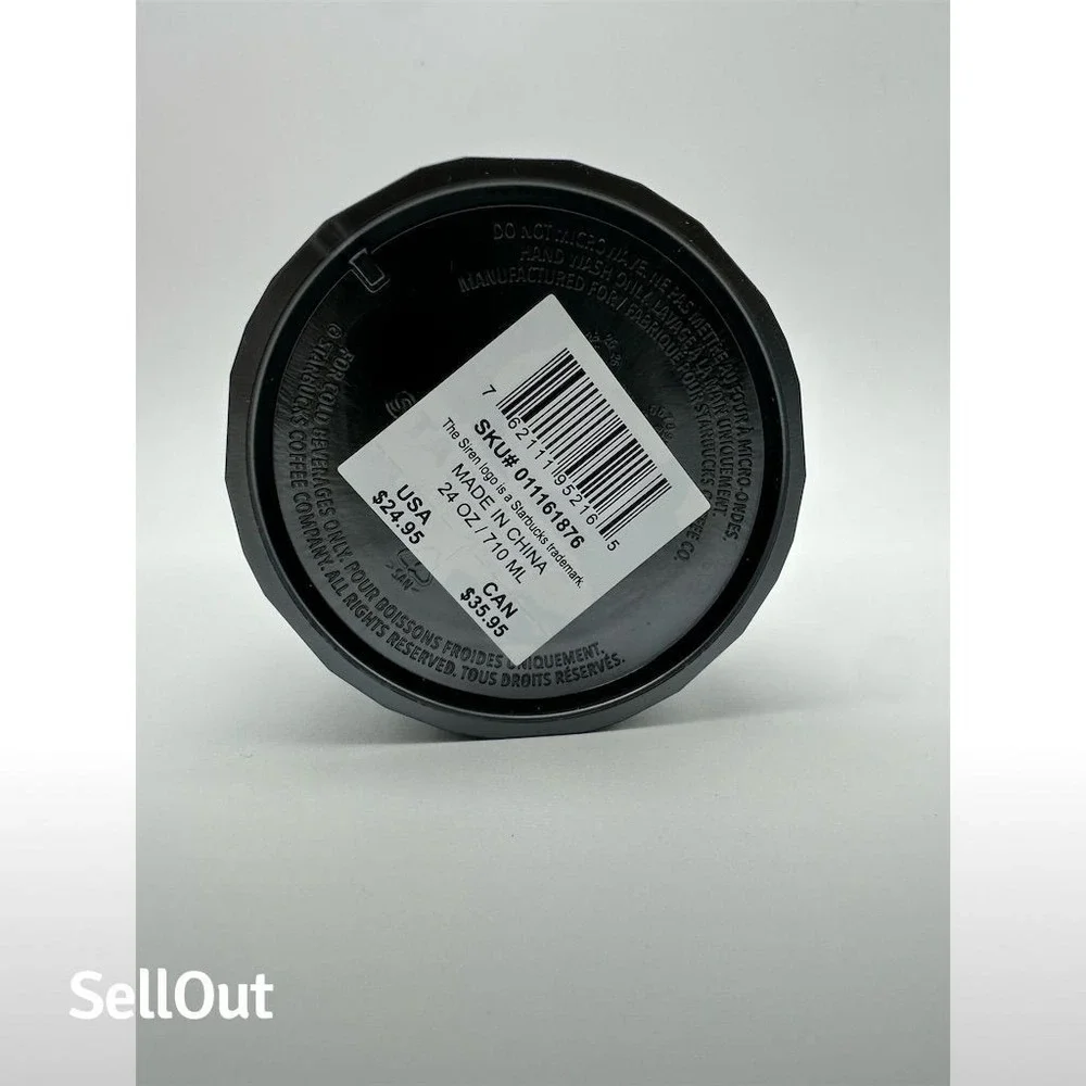 Starbucks 2024 Halloween Black Pearl‎ Dome Lid Tumbler 24oz